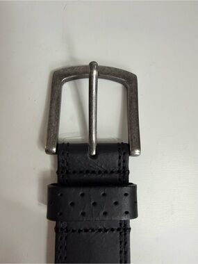 Classic Black Leather Men's Belt - Size 36